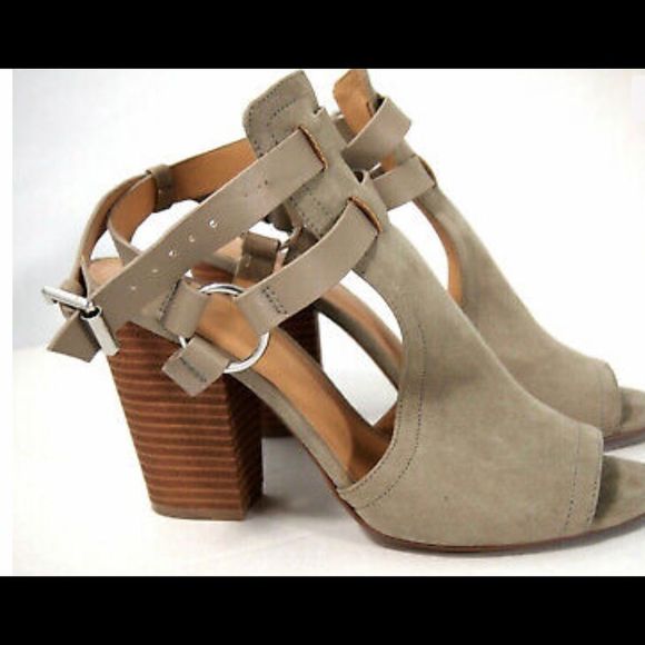Joe’s jeans Ingrid block heel beige suede bootie sandals 6.5 free with bundle - Picture 4 of 6